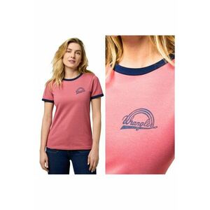 Tricou Femei - Ringer Tee - Regular Fit - Maneci Scurti - Design Simplu - Cu Logo - Bumbac - Roz - Roz imagine