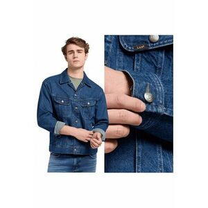 Jacheta Barbati - Relaxed Rider Jacket - Regular Fit - Cu Guler - Cu Nasturi - Caldura Si Confortabila - Maneci Lungi - Bumbac - Albastru - Albastru imagine