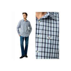Camasa Barbati - 1 Pkt Shirt - Regular Fit - Cu Guler - Cu Nasturi - Design Clasic - Maneci Lungi - Bumbac - Marime M - Albastru imagine