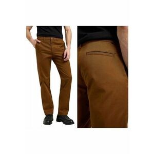 Pantaloni Barbati - Regular Chino - Regular Fit - Talie Medie - Fermoar - 4 Buznuare - Lungi - Bumbac - Maro - Maro deschis imagine
