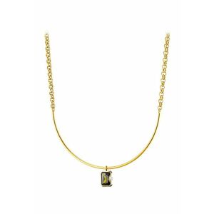 Colier placat cu aur de 18K si pandantiv cu zirconia - Auriu - Auriu imagine