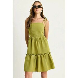 Rochie midi decolteu patrat - textil imagine