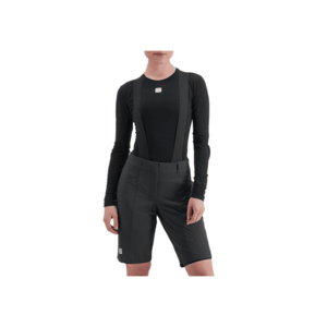 Bluza de corp ciclism dama Merino - Negru imagine