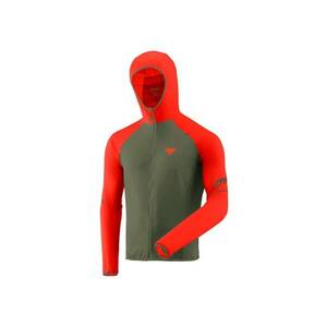 Jacheta alergare barbati Alpine Wind - Coral/Kaki imagine