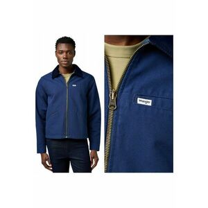 Jacheta Barbati - Utility Jacket - Regular Fit - Cu Guler - Fermoar - Caldura fewqgSi Confortabila - Maneci Lungi - Bumbac - Albastru - Albastru imagine