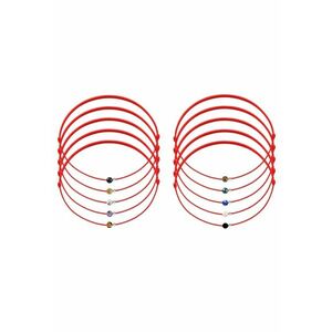 Set 10 Bratari Martisor cu bilute din Argint 925 si Pietre Semipretioase imagine
