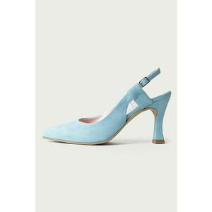 Pantofi slingback de piele intoarsa Davina - Albastru pastel imagine