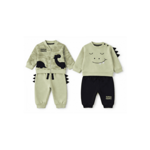 IDO - Set de bluza de trening cu model grafic si pantaloni de trening - 4 piese imagine
