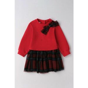 Rochie cu model 2 in 1 - Rosu/Negru imagine
