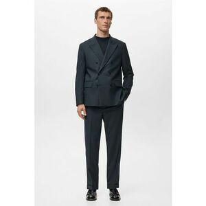 Pantaloni eleganti cu croiala conica - Gri carbune imagine