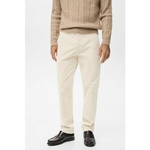 Pantaloni slim fit din reiat - Crem imagine
