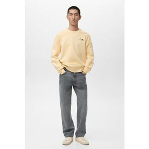Bluza de trening cu imprimeu pe partea din spate - Crem imagine