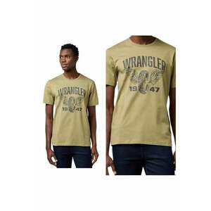 Tricou Barbati - Americana Tee - Regular Fit - Decolteu Rotund - Cu Logo - Design Clasic - Maneci Scurti - Bumbac - Verde - Verde imagine