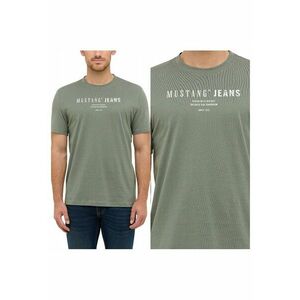 Tricou Barbati - Style Austin - Regular Fit - Decolteu Rotund - Cu Logo - Design Clasic - Maneci Scurti - Bumbac - Verde - Verde imagine