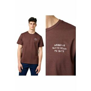 Tricou Barbati - Embroidery Tee - Regular Fit - Decolteu Rotund - Cu Logo - Design Clasic - Maneci Scurti - Bumbac - Bronz imagine