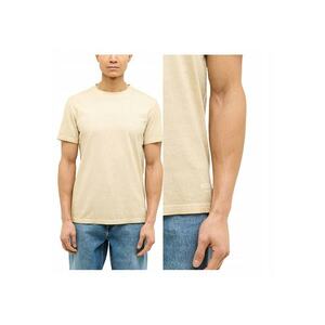 Tricou Barbati - Style Austin - Regular Fit - Decolteu Rotund - Cu Logo - Design Clasic - Maneci Scurti - Bumbac - Bej - Bej imagine