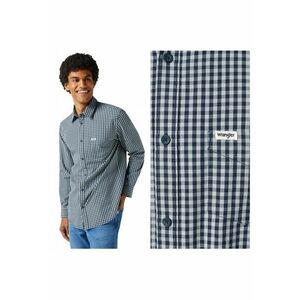 Camasa Barbati - Ls 1 Pkt Shirt - Regular Fit - Cu Guler - Cu Nasturi - Design Clasic - Maneci Lungi - Bumbac - M INTL - Albastru imagine