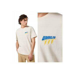 Tricou Barbati - Small Graphic Tee - Regular Fit - Decolteu Rotund - Cu Logo - Design Clasic - Maneci Scurti - Bumbac - Bej - Bej imagine