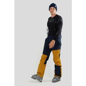 Pantaloni cu bretele pentru ski Teak - Bleumarin/Galben inchis imagine