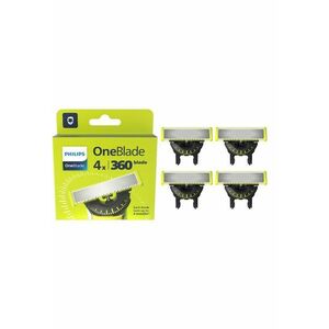Rezerva OneBlade 360 - - otel inoxidabil - umed si uscat - kit 2 lame - pentru orice model PHILIPS OneBlade si OneBladePro - Verde - QP440/50 imagine
