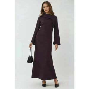 Rochie Maxi - Rosu Bordo - Jerseu imagine