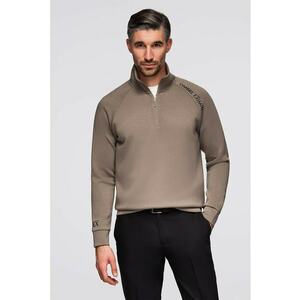 Bluza de trening cu fenta cu fermoar - Maro taupe imagine