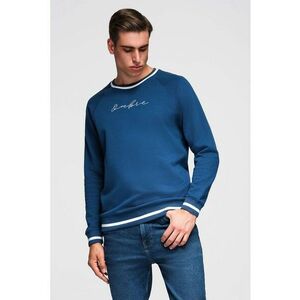 Bluza de trening cu maneci raglan si logo - Albastru petrol imagine
