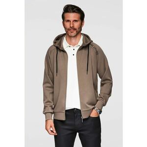 Hanorac cu fermoar - maneci raglan si buzunare laterale - Maro taupe imagine