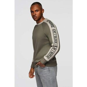 Bluza de trening regular fit cu decolteu la baza gatului - Verde sparanghel imagine