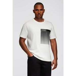 Tricou din bumbac cu imprimeu grafic - Alb imagine