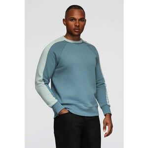 Bluza de trening regular fit cu decolteu la baza gatului - Albastru prafuit imagine