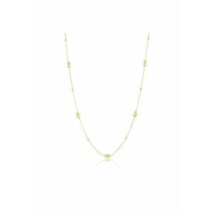 Colier din Aur Galben de 18 kt cu Bile Diamantate si Bile Ovale - 1.84g imagine