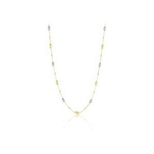 Colier din Aur Galben de 18 k cu Lant Diamantat - Bile si Forme Geometrice Ovale Diamantate Multicolore Albe - Galbene - 3.17g imagine