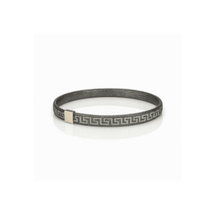 Bratara Versace Elastica Neagra din Aur Galben de 14 kt - 1.19g imagine