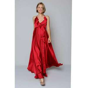 Rochie maxi cu decolteu cache-cour J'adore - Rosu imagine