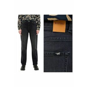 Blugi Dama - Brooks Straight - Straight Fit - Talie Inalta - Lungi - Cu Fermoar - 5 Buzunare - Bumbac - Negru imagine