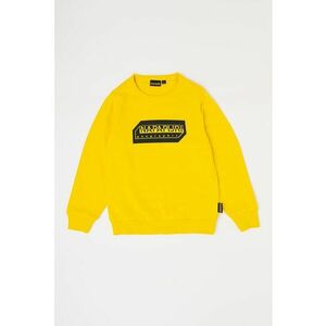 Bluza de trening cu decolteu rotund Kitik - Negru/Galben imagine
