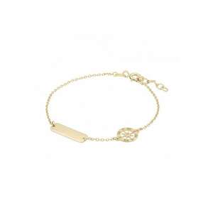Bratara Pentru Copii cu Roza Vanturilor si Placuta din Aur 18 Kt - 1.51 g imagine