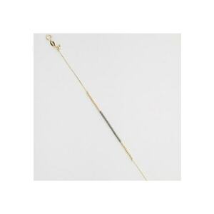 Bratara din Aur Galben de 18 k cu Bile Diamantate Negre Placate cu Ruteniu si Lant Diamantat - 1.44g imagine