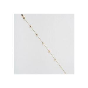 Bratara din Aur Galben de 14 kt cu Bile si Lant Diamantat - Ajustabila - 0.98g imagine