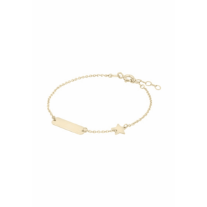 Bratara Pentru Copii cu Steluta si Placuta din Aur 18 Kt - 1.33 g imagine