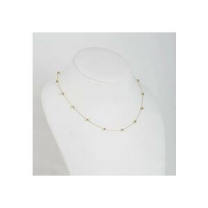 Colier din Aur Galben de 18 kt cu Bile si Lant Diamantat - 2.08g imagine