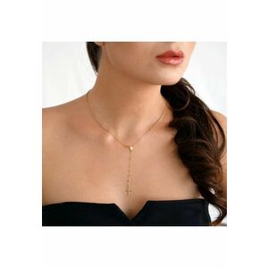 Colier Rozariu 42 cm din Aur Galben de 14K cu Bile Diamantate si Lant Diamantat - 2.40g imagine