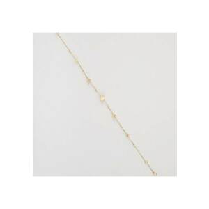 Bratara din Aur Galben de 18 k cu Bile Diamantate - Cuburi si Lant Diamantat - Ajustabila - 1.34g imagine