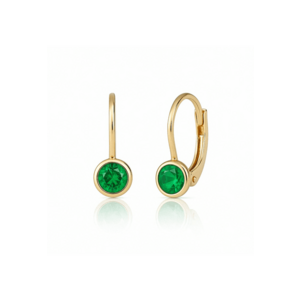 Cercei cu Tortite pentru Copii din Aur Galben de 14K cu Zirconia - imagine