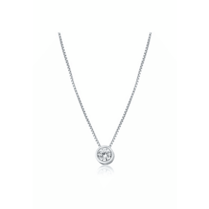 Colier cu Pandantiv Dymond Style din Argint 925 - Placat cu Rodiu - 1.85g imagine