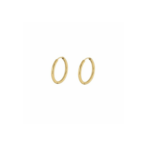 Cercei Rotunzi din Aur Galben 14 Kt Tip Piercing - imagine