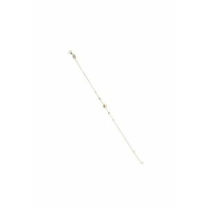 Bratara din Aur Galben - Alb - Roz de 18 k cu Lant si Bile Diamantate - Ajustabila - 1.14g imagine