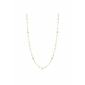 Colier din Aur Galben - Alb si Roz de 18 Kt cu Bile - 2.06g imagine
