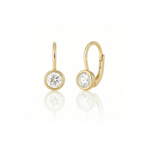 Cercei cu Tortite pentru Copii din Aur de 14K cu Zirconia - Sadwqfdra Ferretti - Galben/Transparent imagine